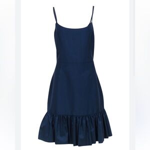 Kate Spade Navy Blue Sheath Dress with Flounce Hem